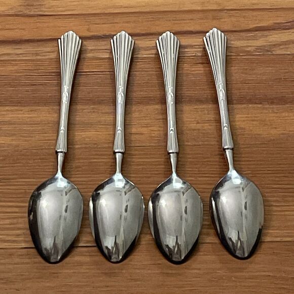 International Lyon FASCINATION Oval Soup Spoon Flatware 7.5 in 18-8 Stainless - Picture 9 of 13